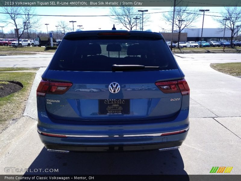 Blue Silk Metallic / Storm Gray 2019 Volkswagen Tiguan SEL R-Line 4MOTION