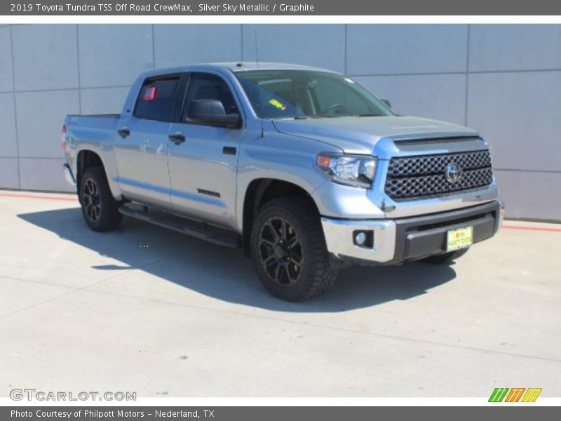 Silver Sky Metallic / Graphite 2019 Toyota Tundra TSS Off Road CrewMax