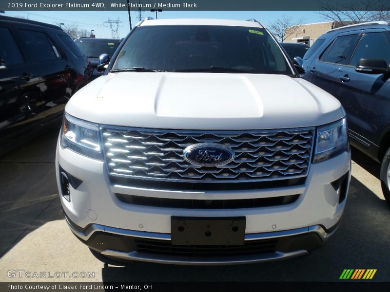 White Platinum / Medium Black 2019 Ford Explorer Platinum 4WD