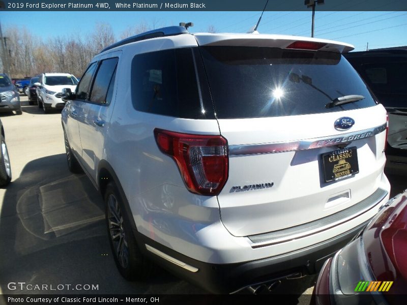 White Platinum / Medium Black 2019 Ford Explorer Platinum 4WD