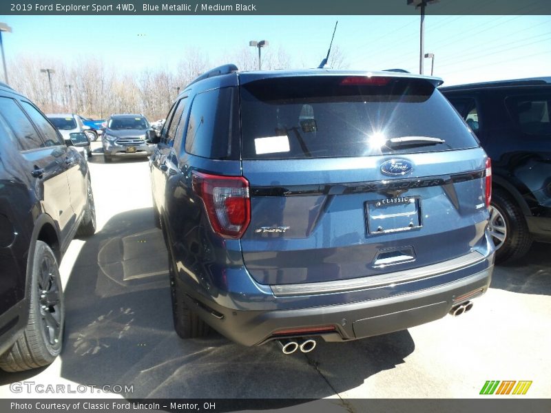 Blue Metallic / Medium Black 2019 Ford Explorer Sport 4WD