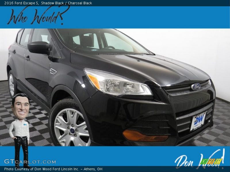Shadow Black / Charcoal Black 2016 Ford Escape S