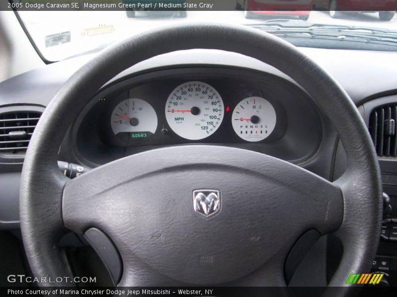 Magnesium Green Pearl / Medium Slate Gray 2005 Dodge Caravan SE