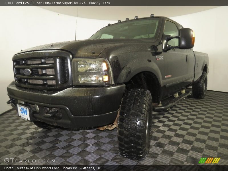 Black / Black 2003 Ford F250 Super Duty Lariat SuperCab 4x4