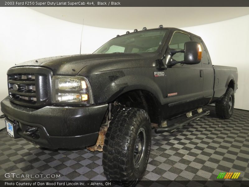 Black / Black 2003 Ford F250 Super Duty Lariat SuperCab 4x4