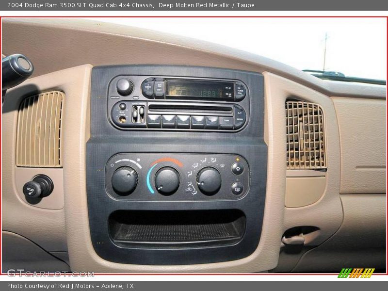 Deep Molten Red Metallic / Taupe 2004 Dodge Ram 3500 SLT Quad Cab 4x4 Chassis