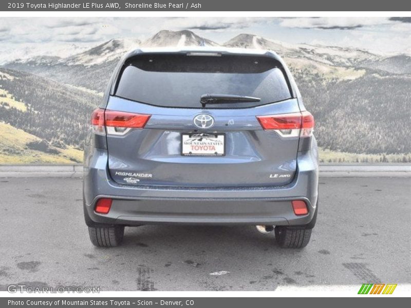 Shoreline Blue Pearl / Ash 2019 Toyota Highlander LE Plus AWD