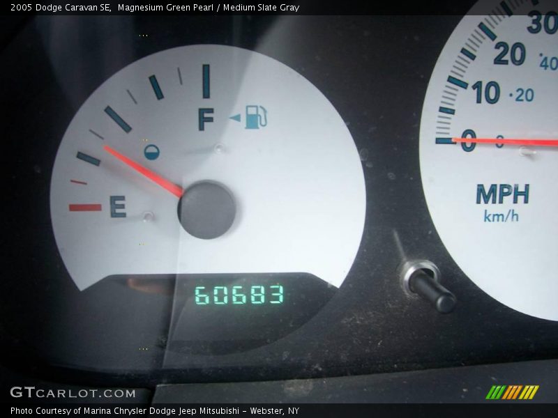 Magnesium Green Pearl / Medium Slate Gray 2005 Dodge Caravan SE