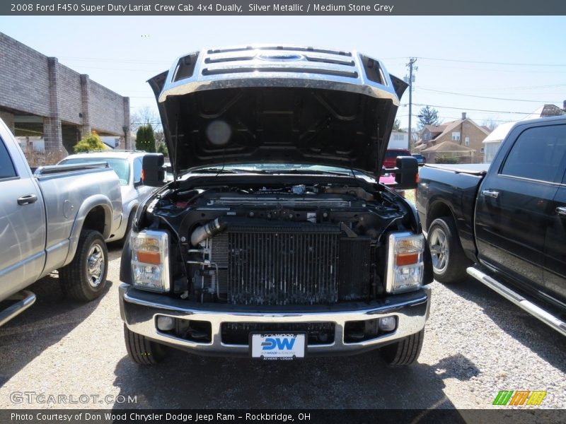 Silver Metallic / Medium Stone Grey 2008 Ford F450 Super Duty Lariat Crew Cab 4x4 Dually