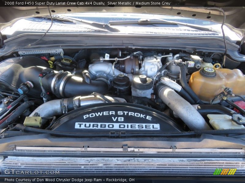 Silver Metallic / Medium Stone Grey 2008 Ford F450 Super Duty Lariat Crew Cab 4x4 Dually