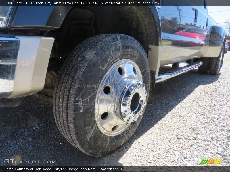 Silver Metallic / Medium Stone Grey 2008 Ford F450 Super Duty Lariat Crew Cab 4x4 Dually