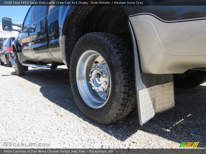 Silver Metallic / Medium Stone Grey 2008 Ford F450 Super Duty Lariat Crew Cab 4x4 Dually