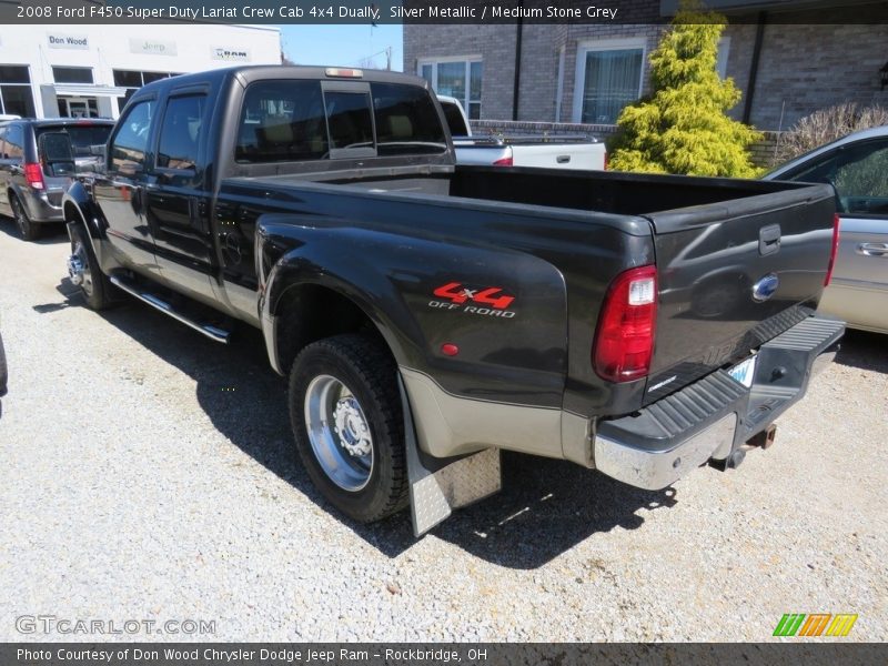 Silver Metallic / Medium Stone Grey 2008 Ford F450 Super Duty Lariat Crew Cab 4x4 Dually