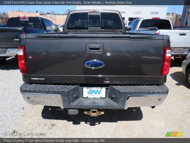 Silver Metallic / Medium Stone Grey 2008 Ford F450 Super Duty Lariat Crew Cab 4x4 Dually