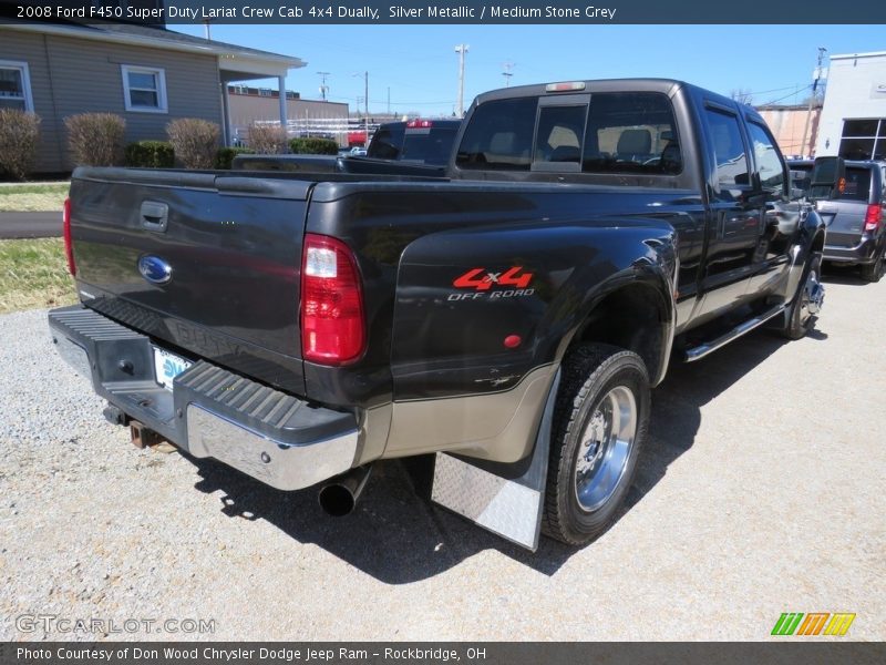 Silver Metallic / Medium Stone Grey 2008 Ford F450 Super Duty Lariat Crew Cab 4x4 Dually