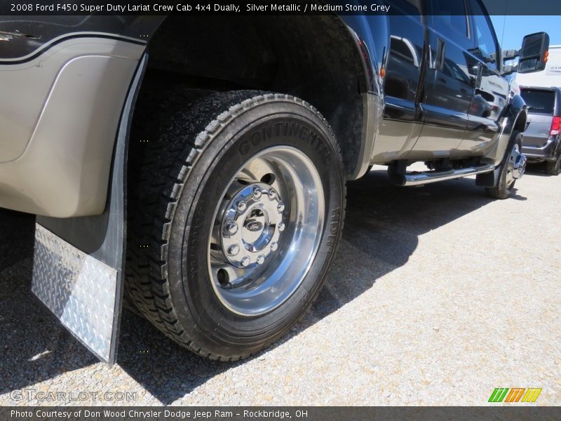 Silver Metallic / Medium Stone Grey 2008 Ford F450 Super Duty Lariat Crew Cab 4x4 Dually