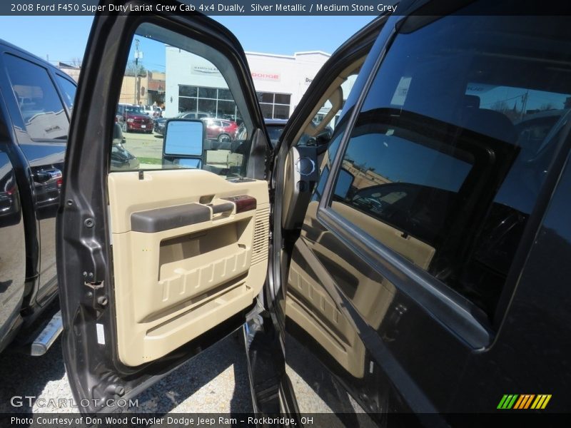 Silver Metallic / Medium Stone Grey 2008 Ford F450 Super Duty Lariat Crew Cab 4x4 Dually