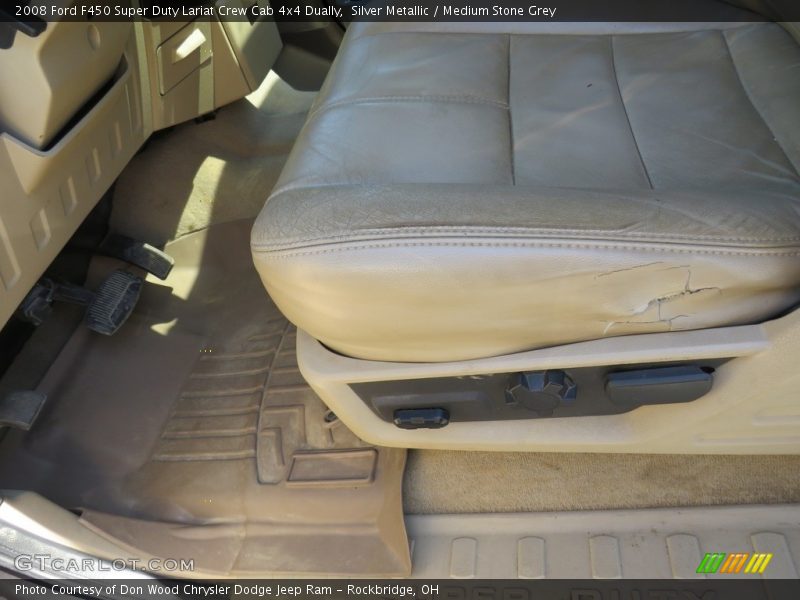 Silver Metallic / Medium Stone Grey 2008 Ford F450 Super Duty Lariat Crew Cab 4x4 Dually