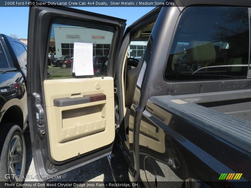 Silver Metallic / Medium Stone Grey 2008 Ford F450 Super Duty Lariat Crew Cab 4x4 Dually