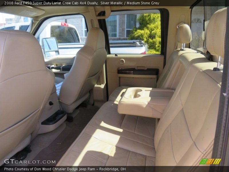 Silver Metallic / Medium Stone Grey 2008 Ford F450 Super Duty Lariat Crew Cab 4x4 Dually