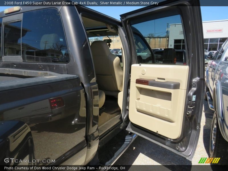 Silver Metallic / Medium Stone Grey 2008 Ford F450 Super Duty Lariat Crew Cab 4x4 Dually