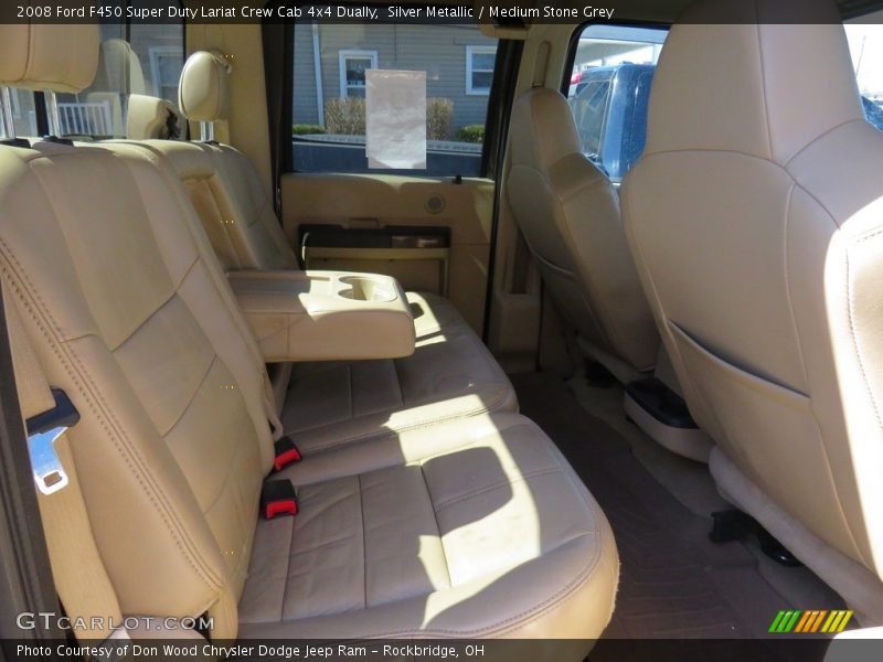 Silver Metallic / Medium Stone Grey 2008 Ford F450 Super Duty Lariat Crew Cab 4x4 Dually