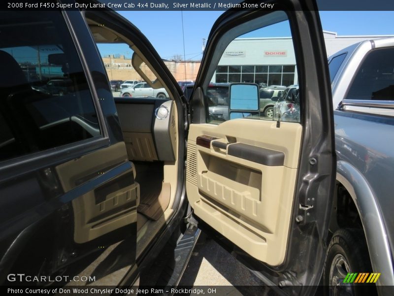 Silver Metallic / Medium Stone Grey 2008 Ford F450 Super Duty Lariat Crew Cab 4x4 Dually