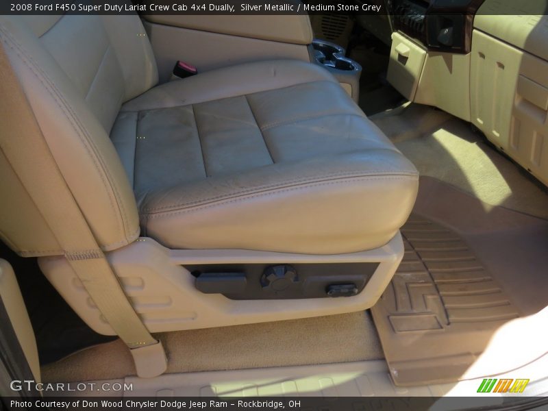 Silver Metallic / Medium Stone Grey 2008 Ford F450 Super Duty Lariat Crew Cab 4x4 Dually