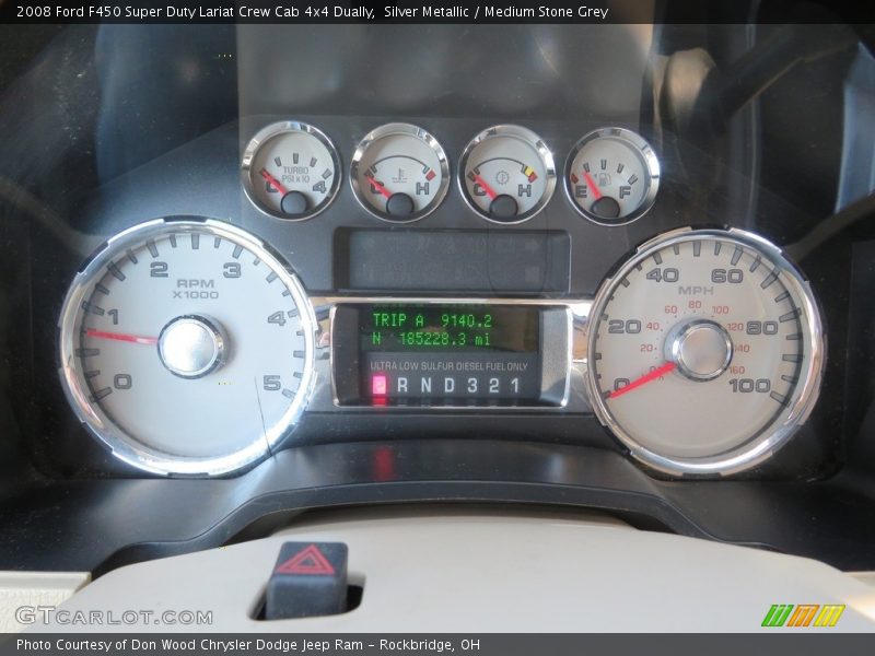 Silver Metallic / Medium Stone Grey 2008 Ford F450 Super Duty Lariat Crew Cab 4x4 Dually