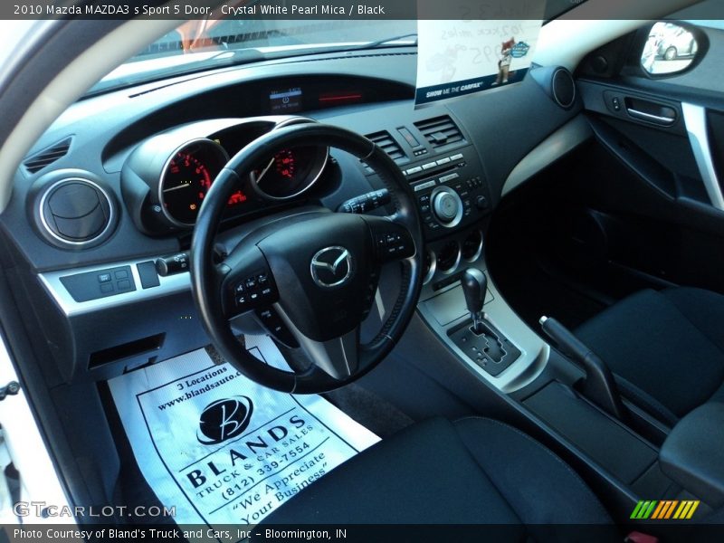 Crystal White Pearl Mica / Black 2010 Mazda MAZDA3 s Sport 5 Door