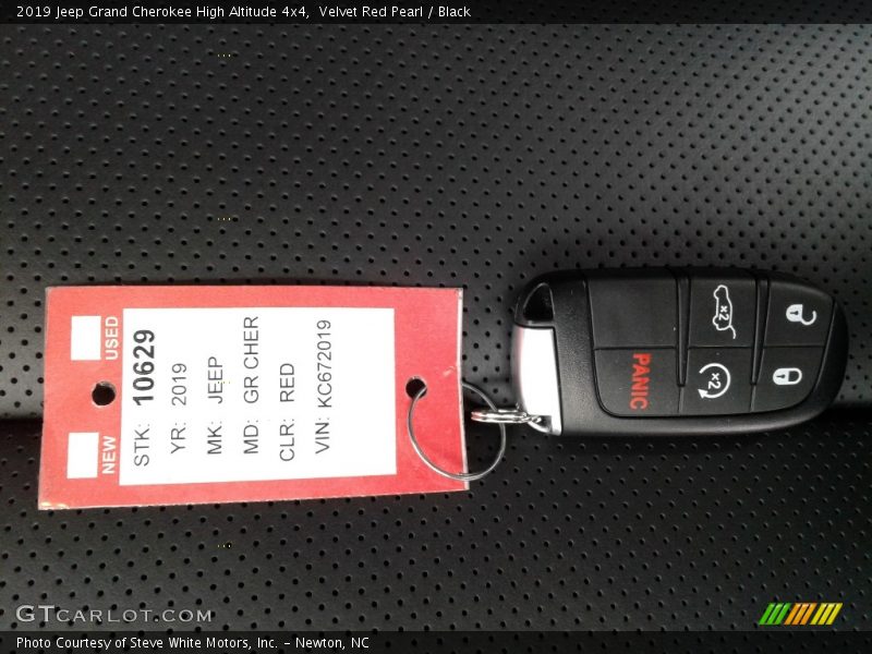 Velvet Red Pearl / Black 2019 Jeep Grand Cherokee High Altitude 4x4