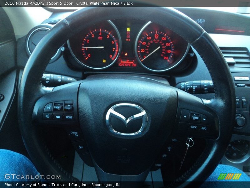 Crystal White Pearl Mica / Black 2010 Mazda MAZDA3 s Sport 5 Door
