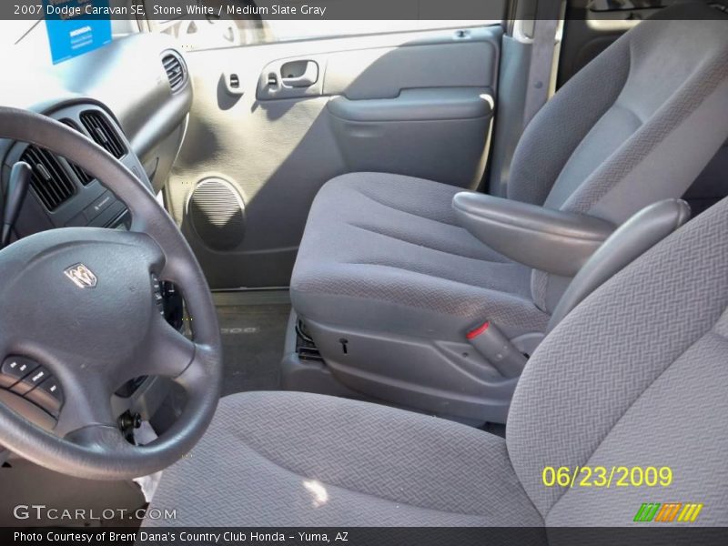 Stone White / Medium Slate Gray 2007 Dodge Caravan SE