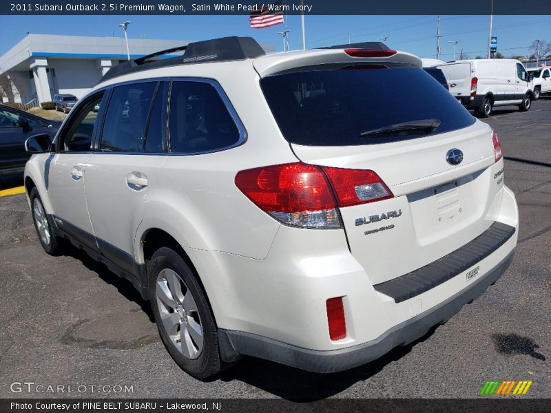 Satin White Pearl / Warm Ivory 2011 Subaru Outback 2.5i Premium Wagon