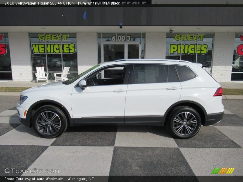 Pure White / Titan Black 2018 Volkswagen Tiguan SEL 4MOTION