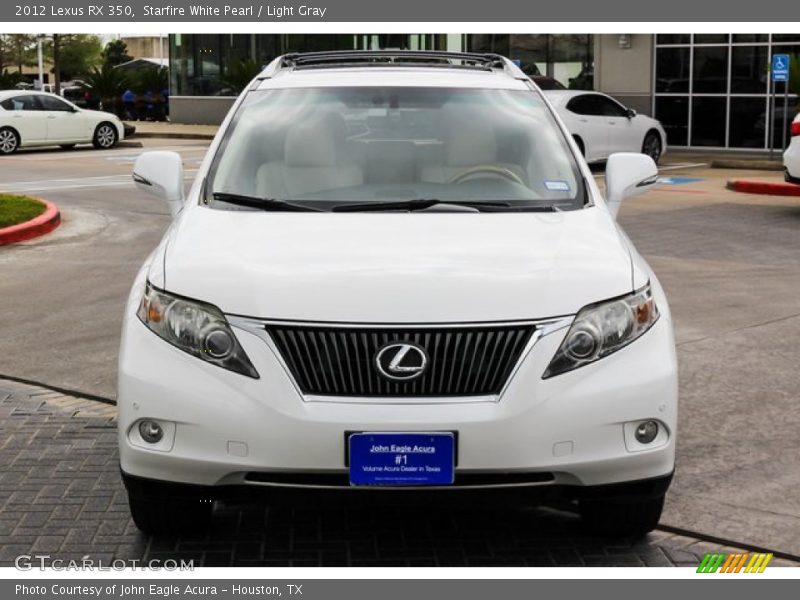 Starfire White Pearl / Light Gray 2012 Lexus RX 350
