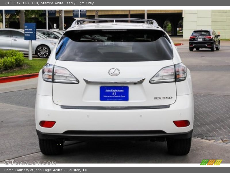 Starfire White Pearl / Light Gray 2012 Lexus RX 350