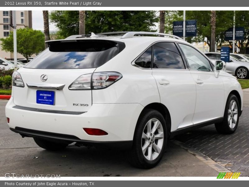 Starfire White Pearl / Light Gray 2012 Lexus RX 350