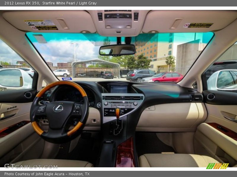 Starfire White Pearl / Light Gray 2012 Lexus RX 350