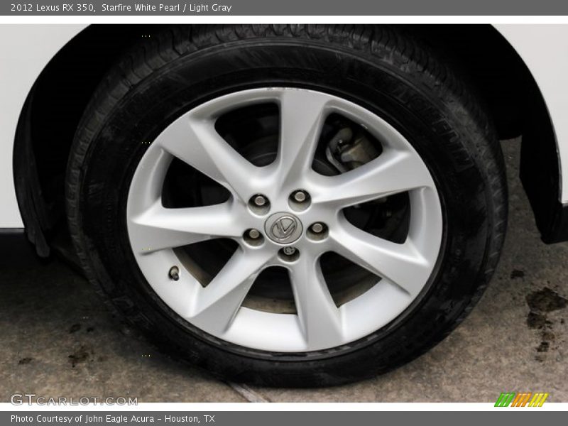 Starfire White Pearl / Light Gray 2012 Lexus RX 350