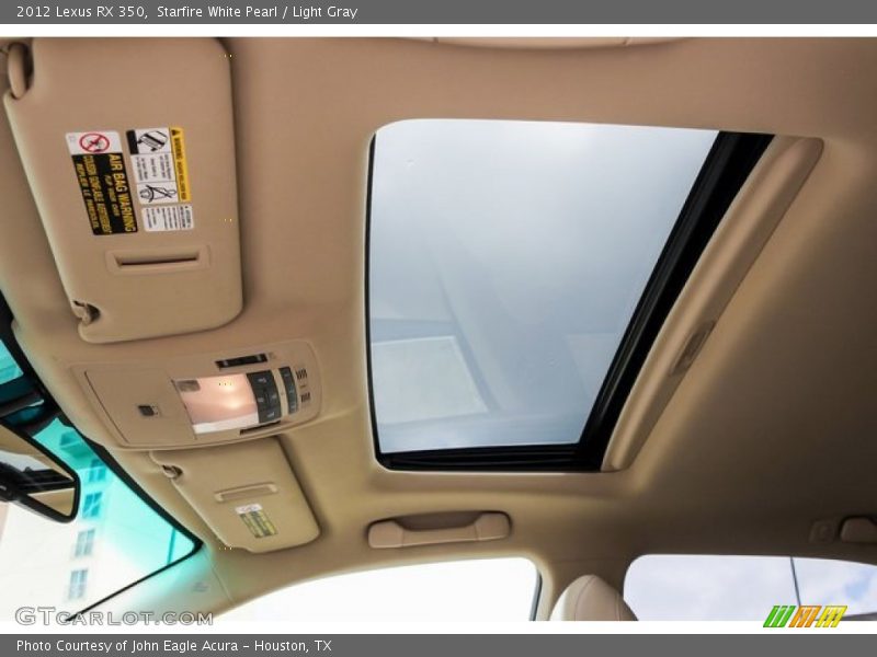 Starfire White Pearl / Light Gray 2012 Lexus RX 350