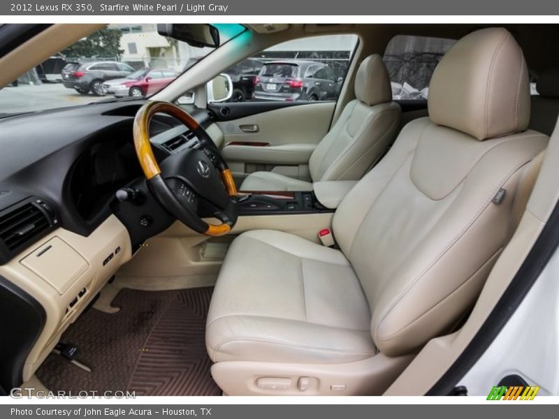 Starfire White Pearl / Light Gray 2012 Lexus RX 350