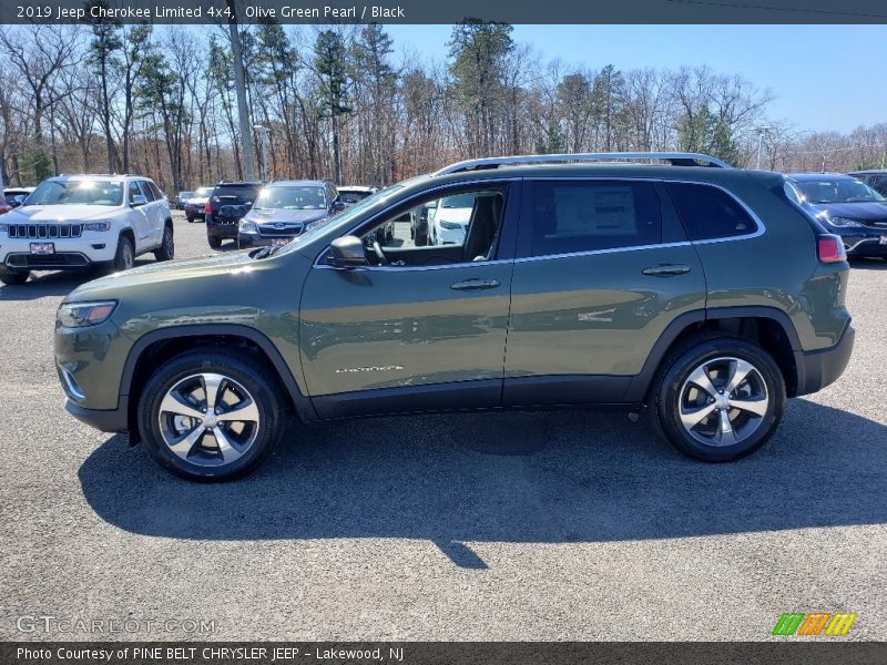 Olive Green Pearl / Black 2019 Jeep Cherokee Limited 4x4