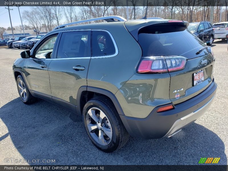 Olive Green Pearl / Black 2019 Jeep Cherokee Limited 4x4