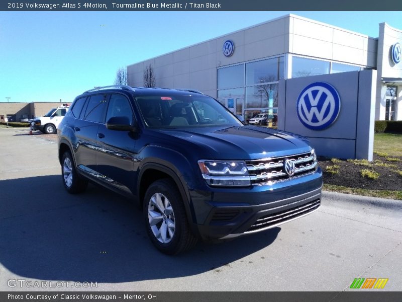 Tourmaline Blue Metallic / Titan Black 2019 Volkswagen Atlas S 4Motion