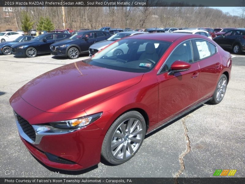 Front 3/4 View of 2019 MAZDA3 Preferred Sedan AWD