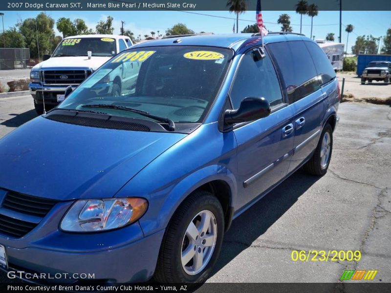 Marine Blue Pearl / Medium Slate Gray 2007 Dodge Caravan SXT