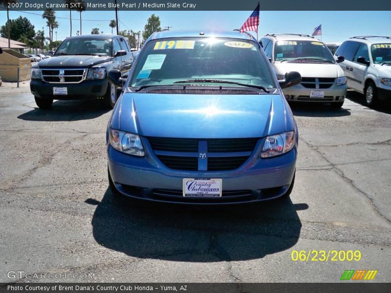 Marine Blue Pearl / Medium Slate Gray 2007 Dodge Caravan SXT
