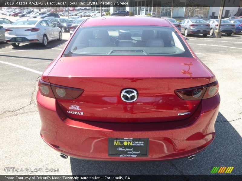 Soul Red Crystal Metallic / Greige 2019 Mazda MAZDA3 Select Sedan