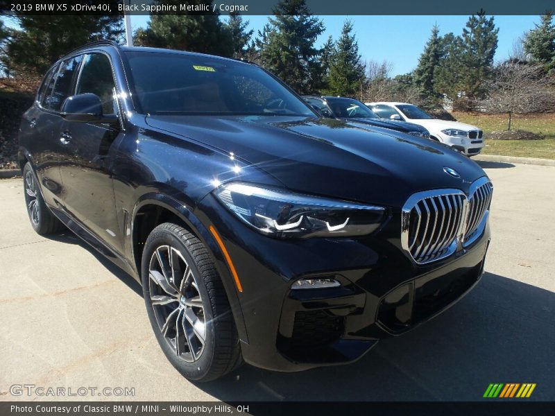 Black Sapphire Metallic / Cognac 2019 BMW X5 xDrive40i